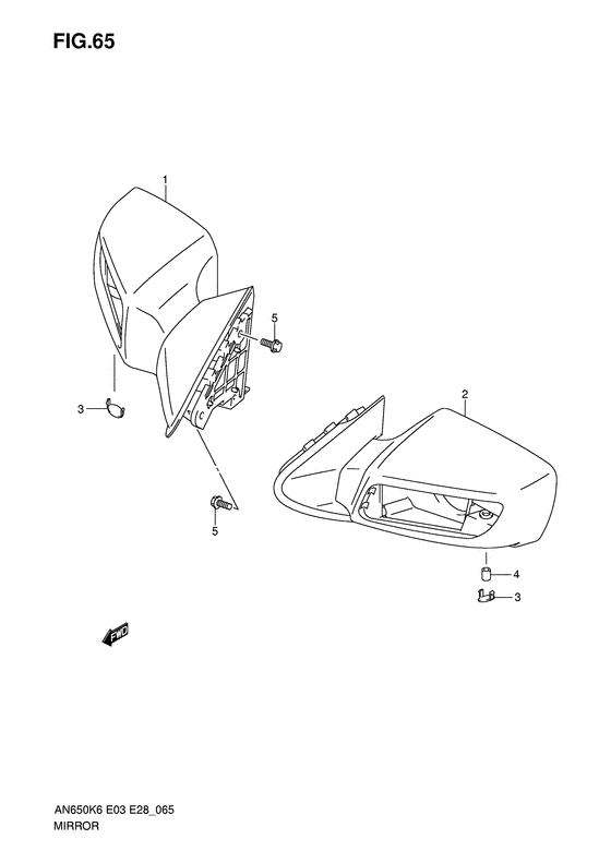 AN650 (ABS) Зеркало
