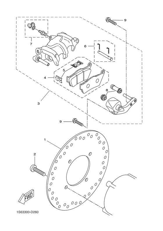 VP300 Задний суппорт