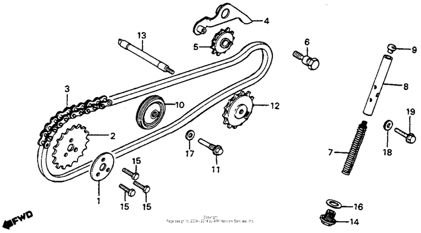 Cam chain + tensioner