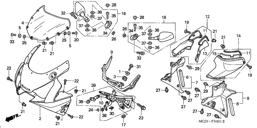 Upper cowling assy