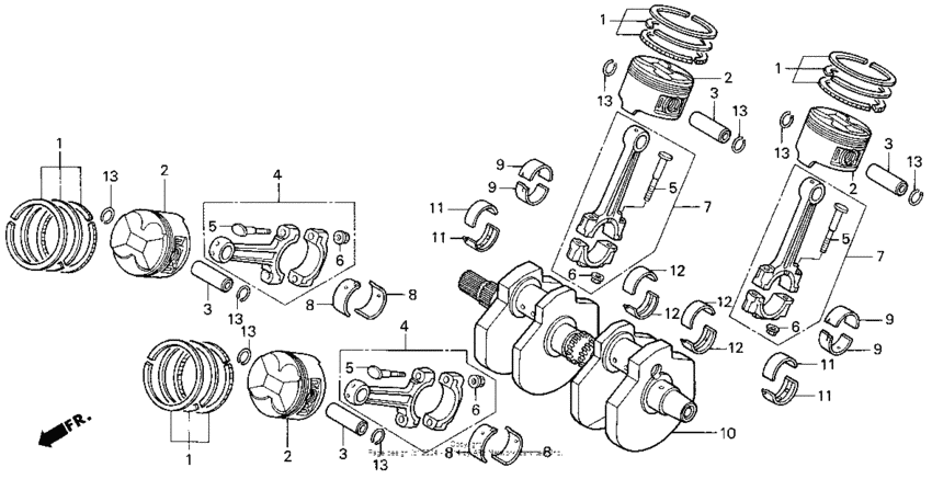 VF750CD Коленвал