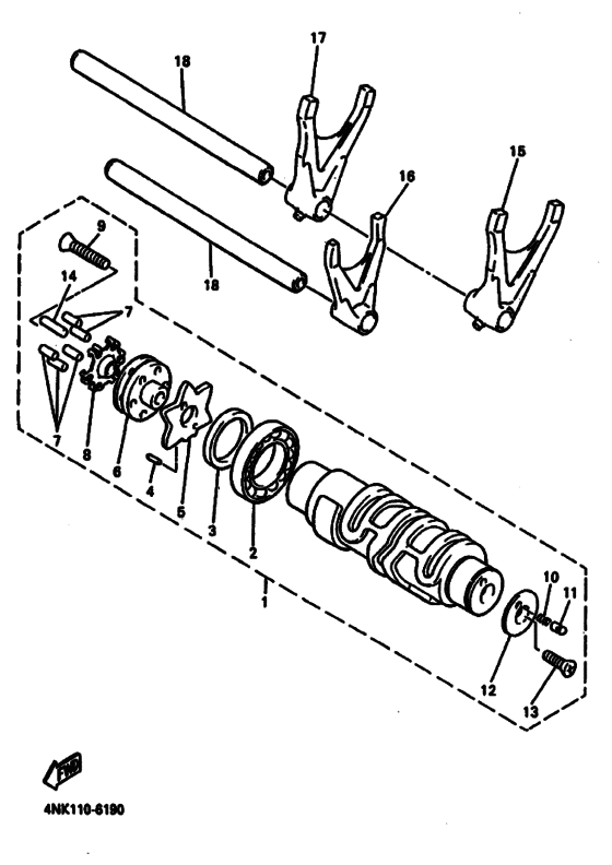 Shift cam & fork