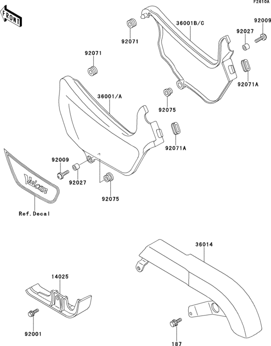 EN500 Side covers / chain cover(en500-a7)