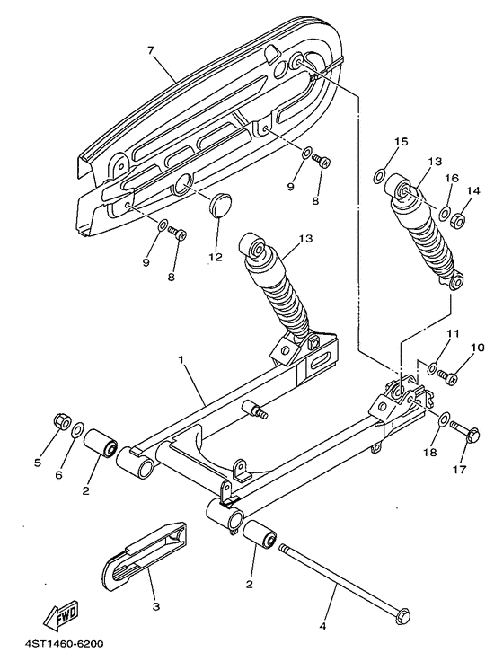 T105E Rear arm. suspension