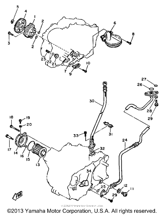 XT600LC Масляный насос