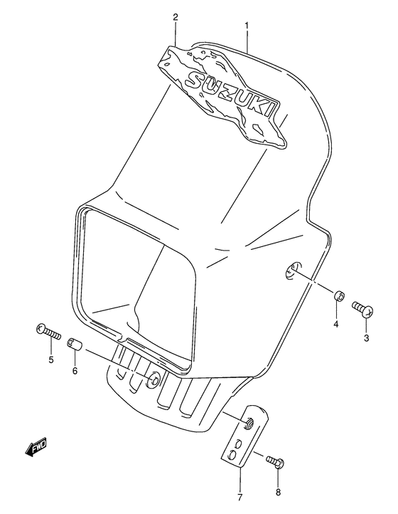Headlamp cover  front fender