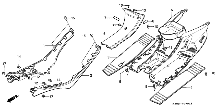 Side rail/floor panel