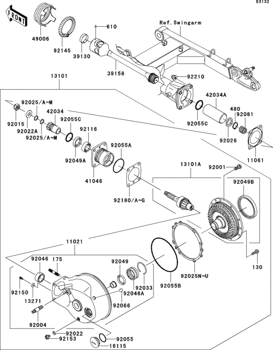 Drive shaft/final gear(1/2)