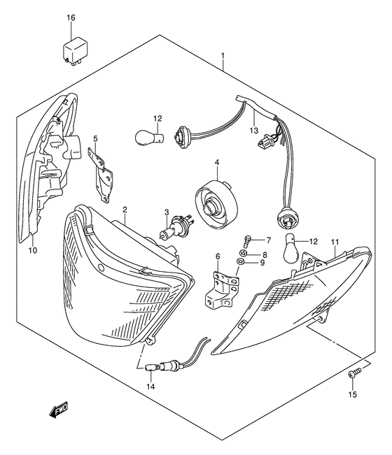 Front combination lamp