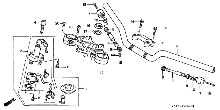 Handle pipe/top bridge