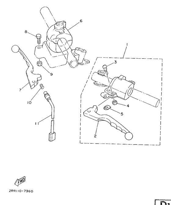 Handle switch. lever