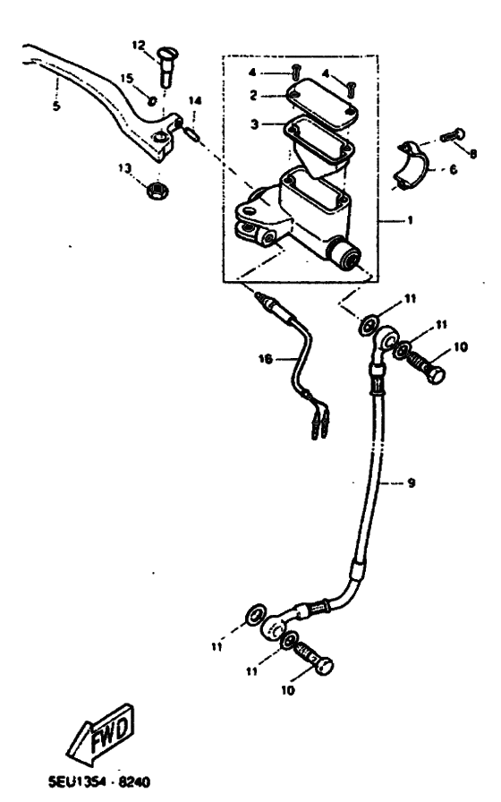 YH50 Передний тормозной цилиндр