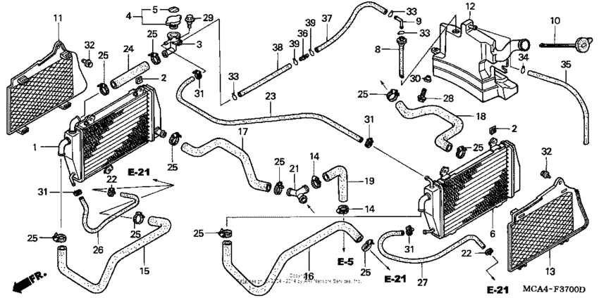 GL1800 (ABS) Радиатор