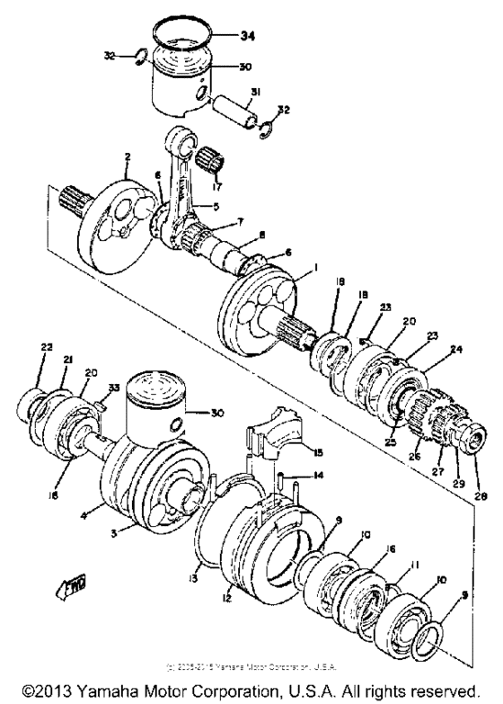 Crankshaft-piston