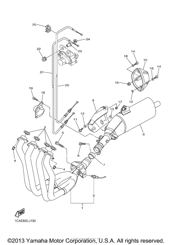FZS10ZCB Выхлопная система