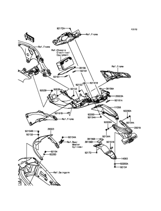 ZX1000 Заднее крыло