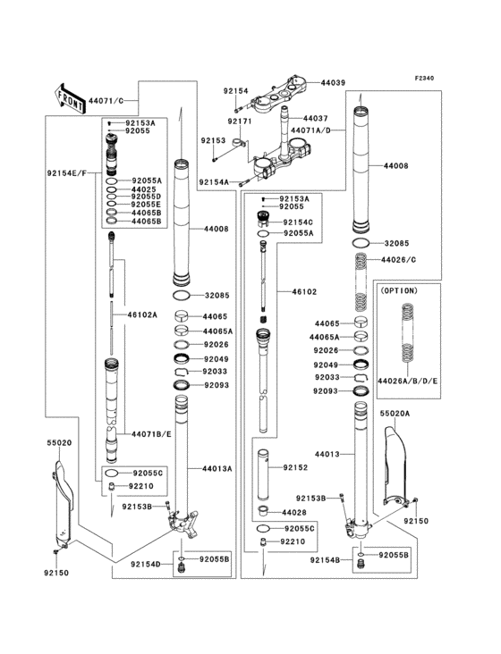 Front fork(1/2)
