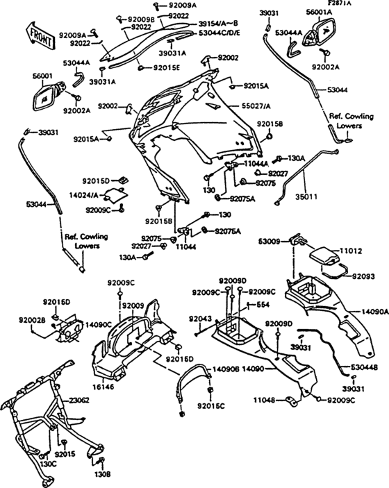 ZG1000 Cowling(1 / 2)(zg1000-a9)