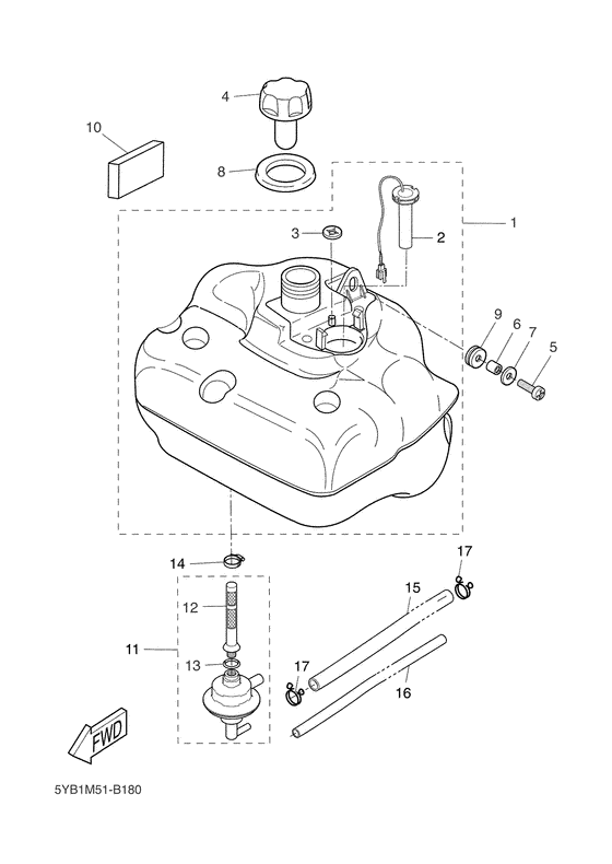 CW50RS Топливный бак