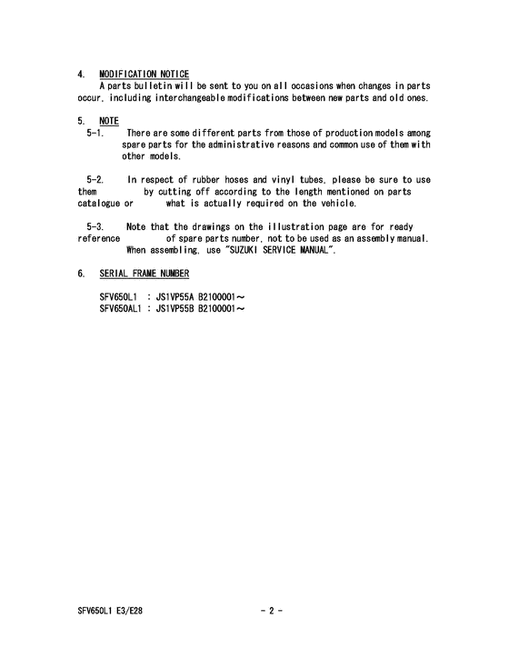 SFV650 Catalog preface