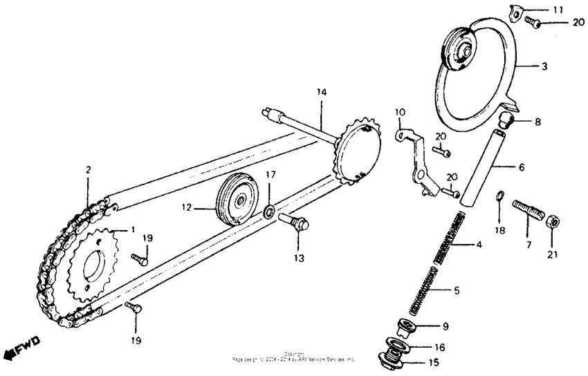 Cam chain + tensioner