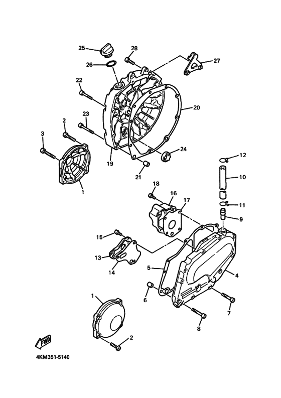 Crankcase cover ass`y  (v