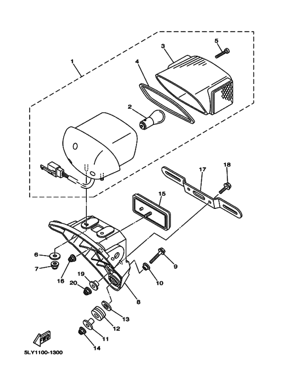 Taillight unit ass`y