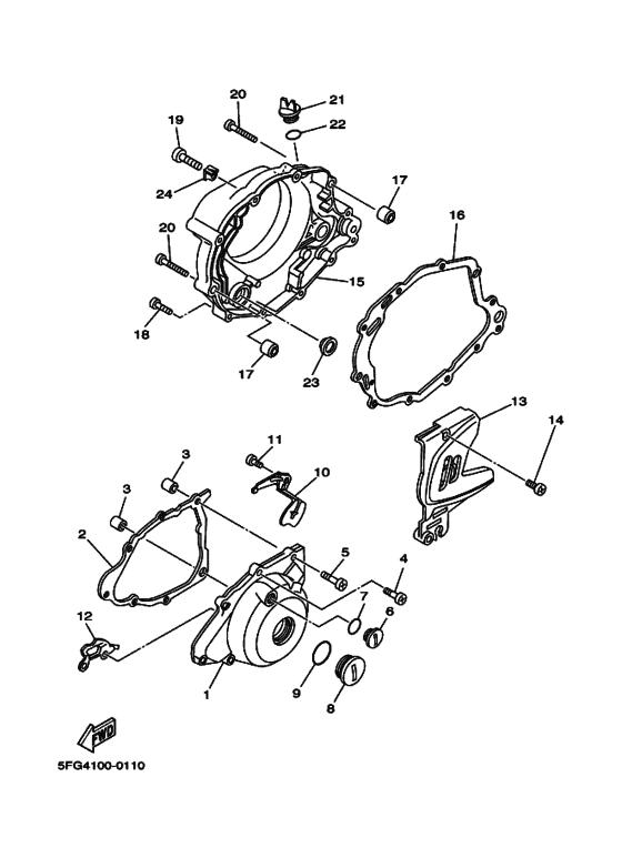 Crankcase cover ass`y  (v