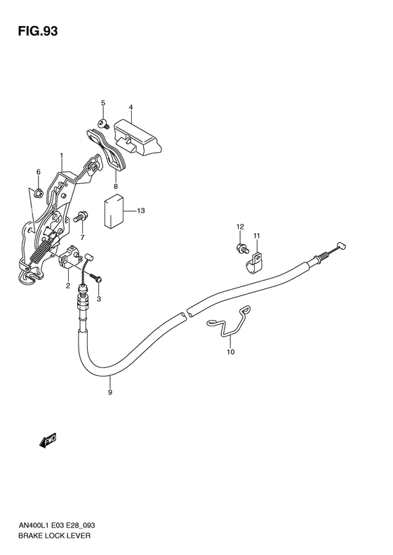 Brake lock lever