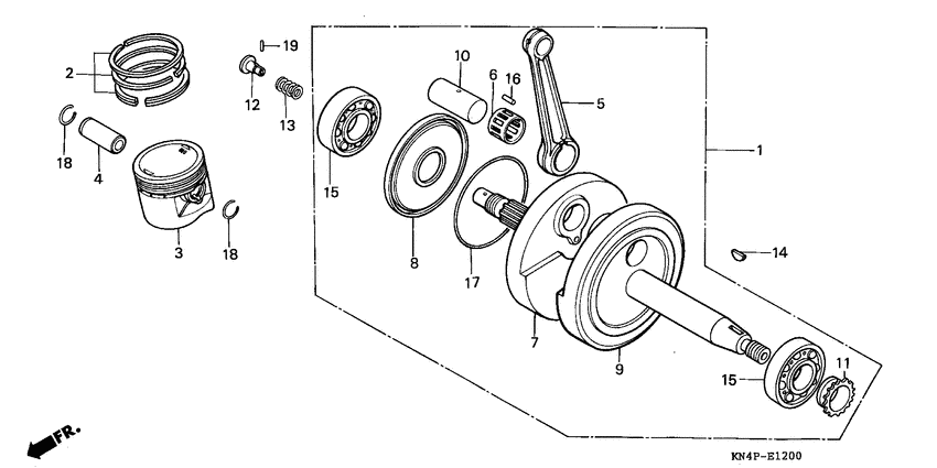 Crankshaft/piston
