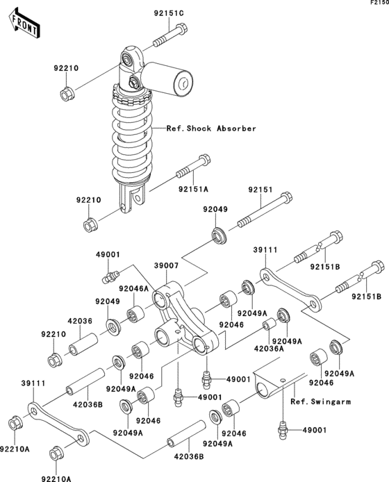 ZX900 Задняя подвеска