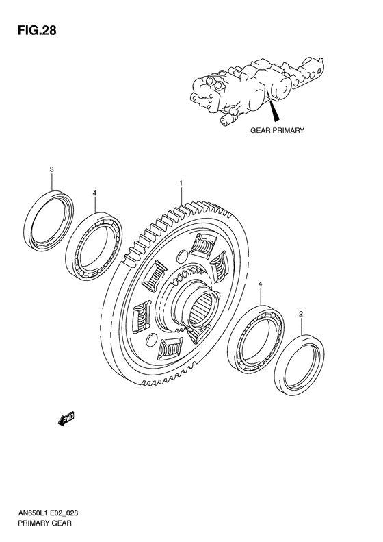 AN650 Gear primary drive
