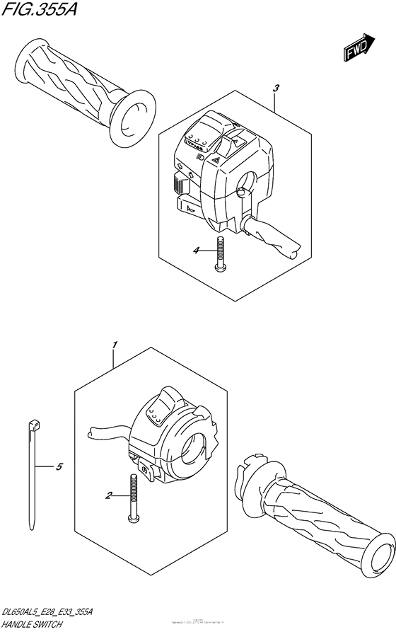 DL650 (ABS) Рулевые переключатели