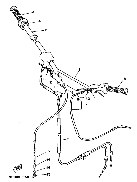 Steering handle. cable