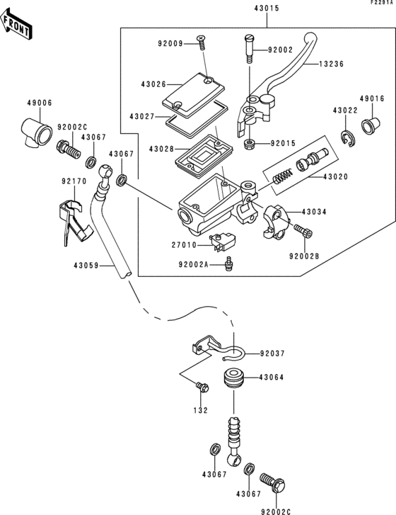 Front master cylinder(er500-b2-b4)