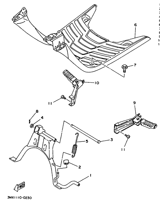 Stand. footrest