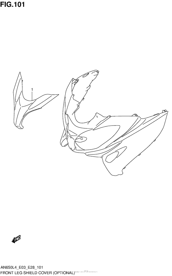 AN650 Front Leg Shield Cover (Optional)