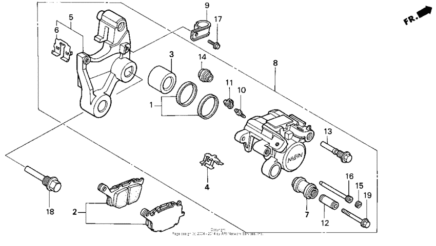 VT1100C2 Vt1100c2rear brake caliper