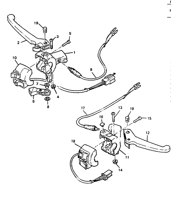 Handle switch. lever