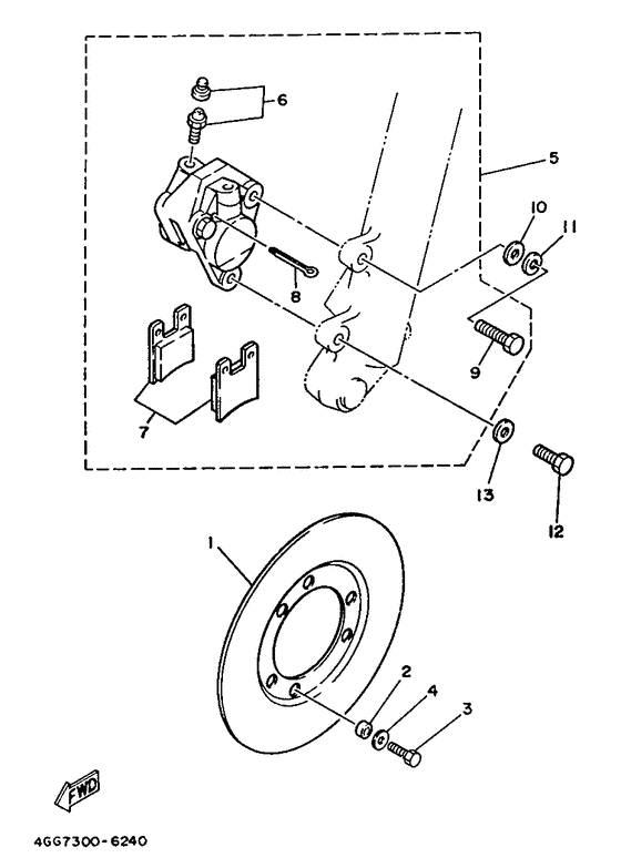 Front brake. caliper