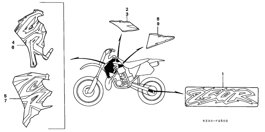 CR250R Stripe / mark