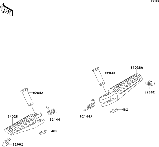 ZX750 Подножки