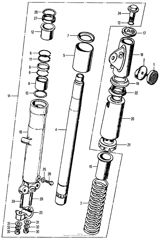 Cb left front fork k2