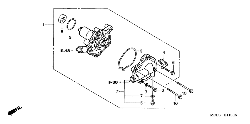 XL650V Водяная помпа