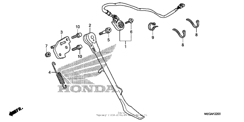 VT750C Подножка
