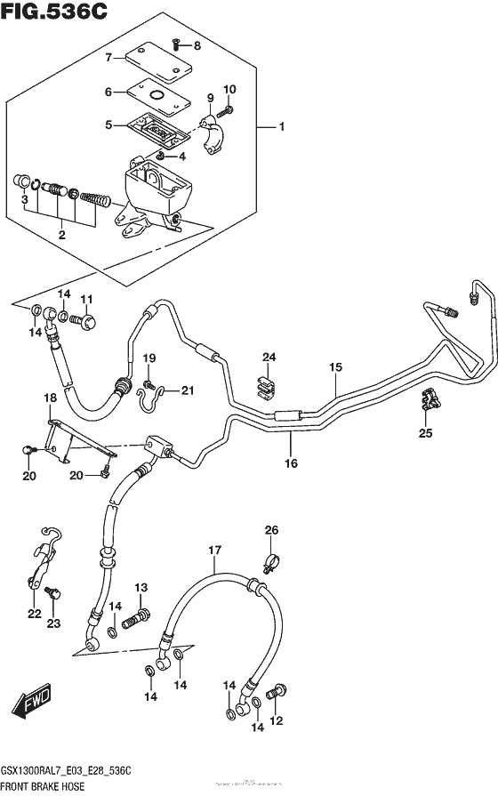 Front Brake Hose (Gsx1300Ral7 E33)