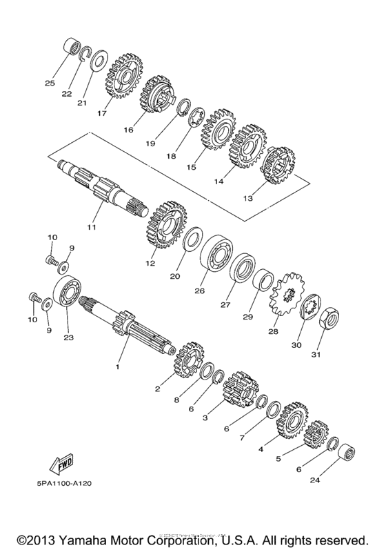 YZ85Y Трансмиссия