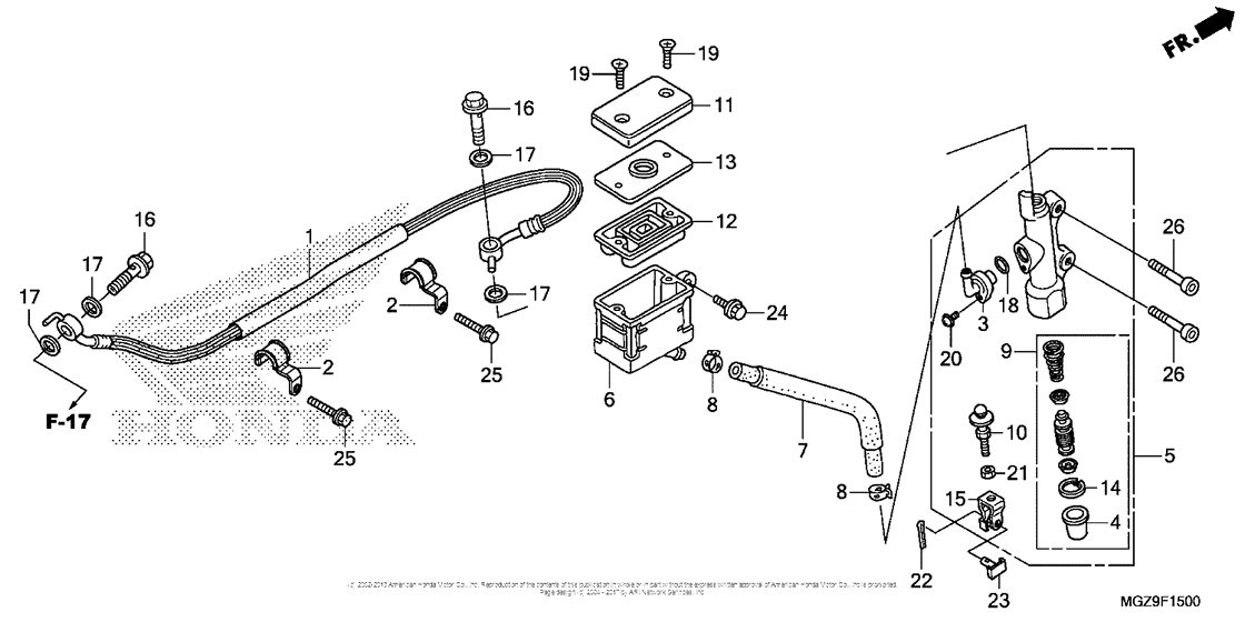  Rear Brake Master Cylinder (Std)