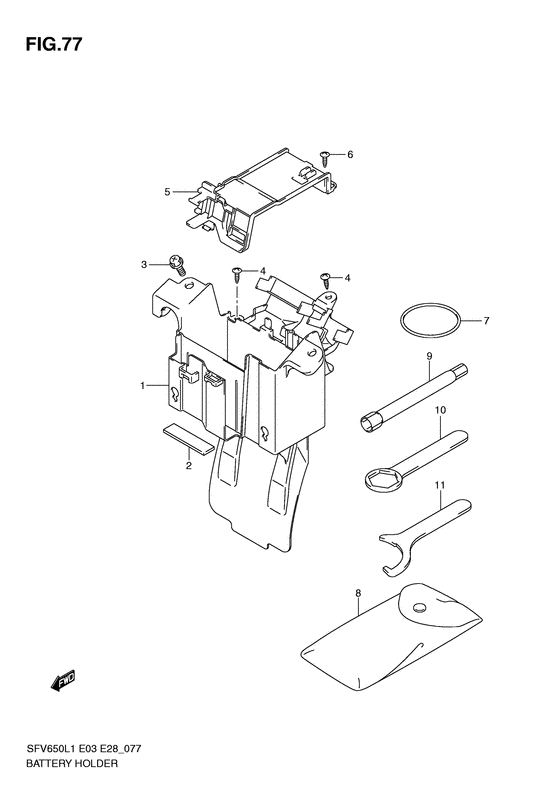 SFV650 Аккумулятор holder