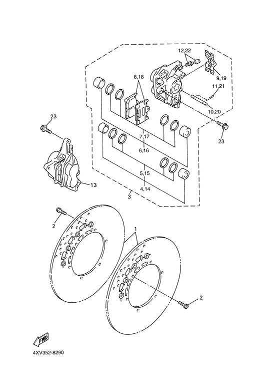 FZS1000 Передний суппорт